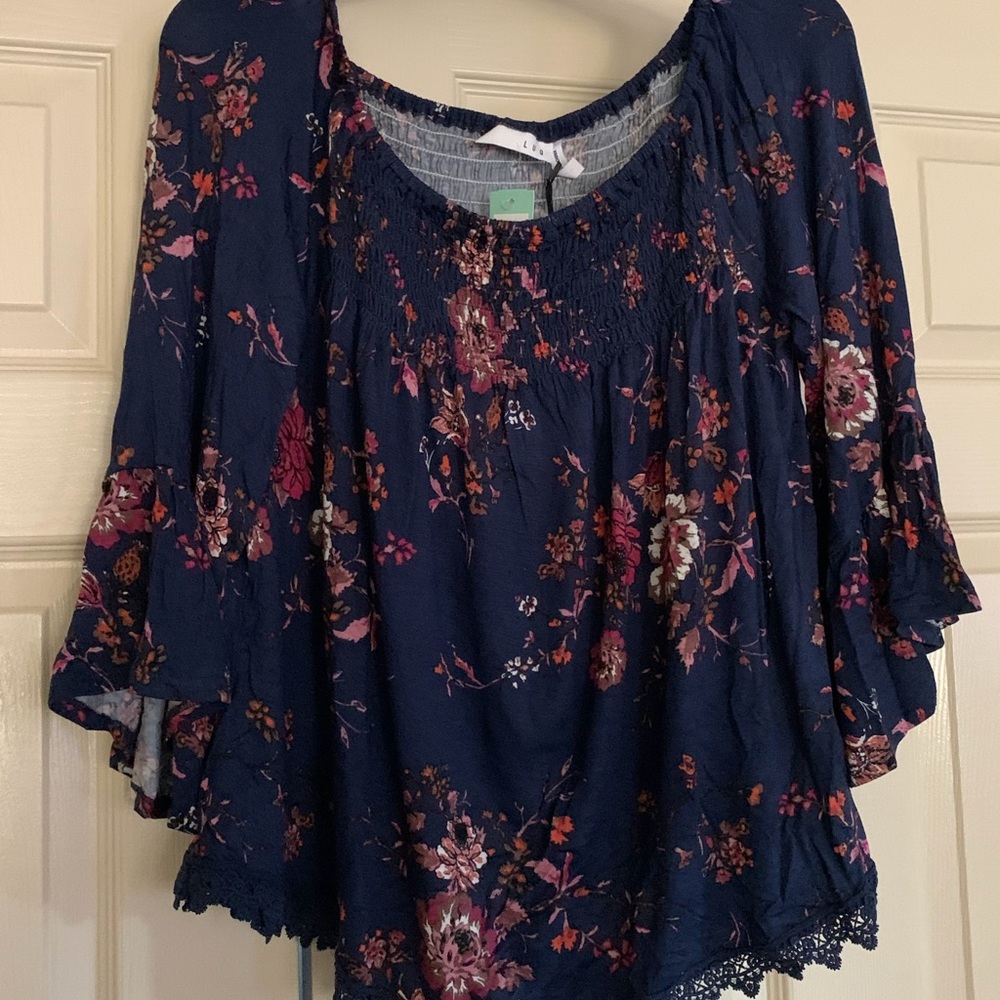 Juliet Crochet Detail Smock Knit Top